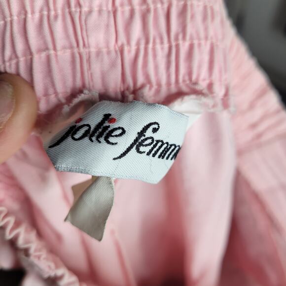 Vintage Jolie Femme Pink Ultra High Rise Light Baggy Pants Size 14 - Picture 7 of 8